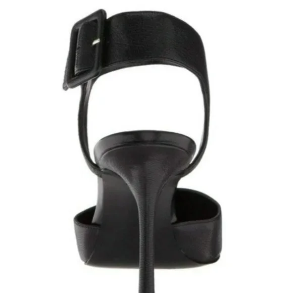 Nine West Elisabeti Leather Pointed Toe Formal Slingback Sandals - Picture 3 of 7